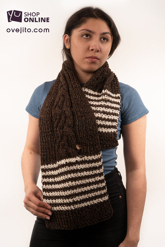 BUFANDA ARTESANAL TRENZADO COMFY
