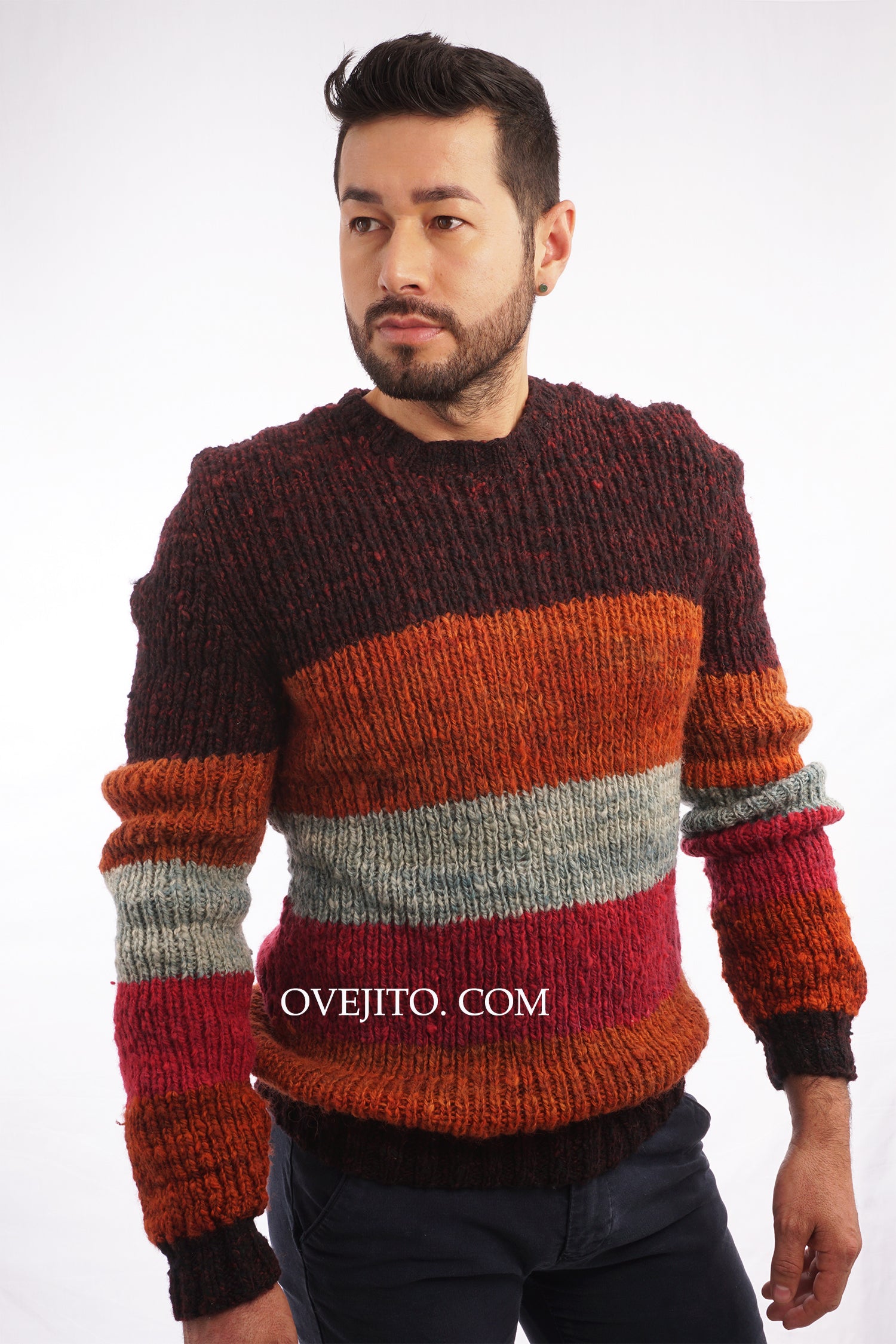 Sweater Jersey Lana Hombre Hecho A Mano A Crochet Jerseys De Lana