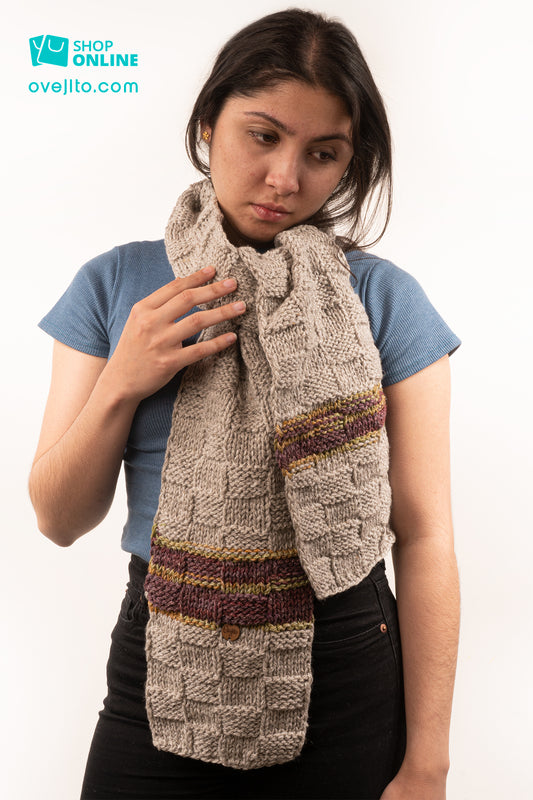 BUFANDA ARTESANAL TEJIDA