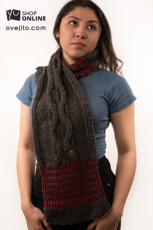 BUFANDA ARTESANAL TRENZADO COMFY