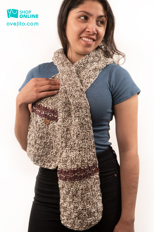 BUFANDA ARTESANAL TEJIDA