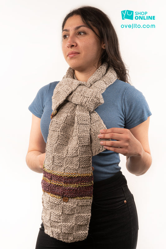 BUFANDA ARTESANAL TEJIDA