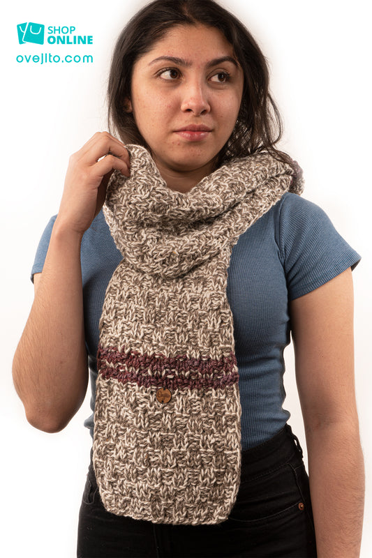 BUFANDA ARTESANAL TEJIDA