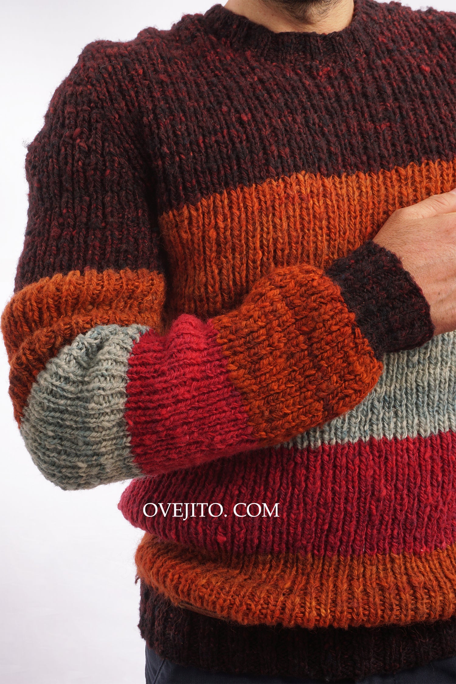 Sueter Abierto Sacos Tejidos A Crochet Para Hombre De Lana Hombre