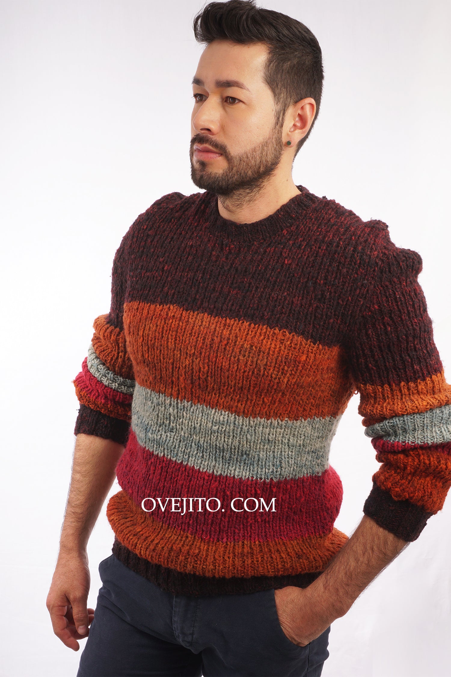 Ropa Buzos De Lana Tejidos A Mano Hombre Sacos Buzos De Lana